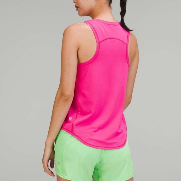 Lululemon High Neck Running And Training Tank Top Mesh Sonic Pink Size 4 - Picture 2 of 10